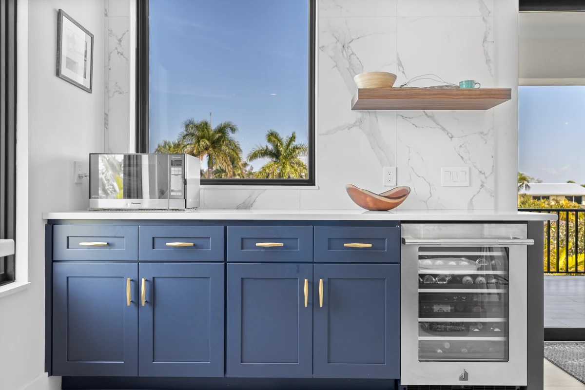 Kitchen cabinetry and natural light